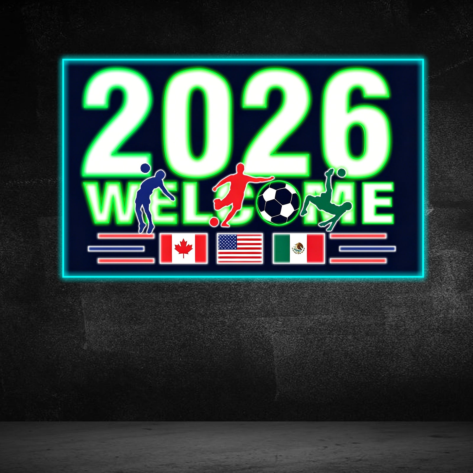 The 2026 World Cup "United Welcome" Masterpiece: Bespoke High-Performance LED Neon Art Sign