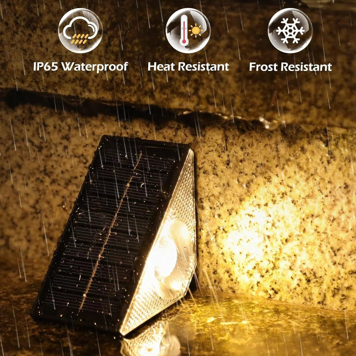 2 Pezzi Luce Solare da Passo Automatica Accensione/Spegnimento IP67 Impermeabile Luce da Deck Bianco Caldo Set da 6 Pezzi Illuminazione Notturna Adatta per Cortile Giardino Viale Portico Sentiero Piscina