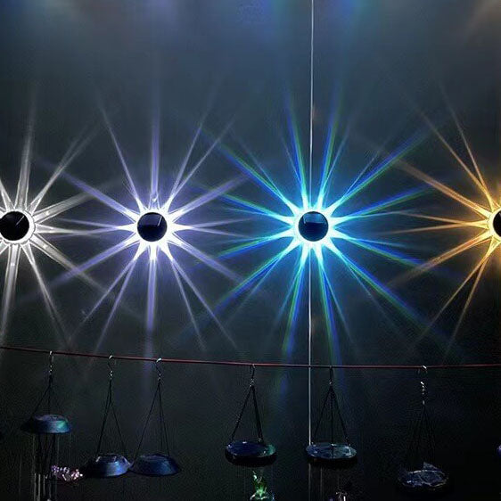 6 Pz Luce da Parete Solare Lampada Solare Luci da Parete Luce Solare per Esterni, Lanterna Solare Ganci Decorativi Led, Luce per Scale Luci in Acrilico per Recinzioni Controllo Luce