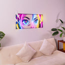 Letrero de Neón de Ojos de Anime: Toque Vibrante y Acentos Coloridos, Perfecto para Salas de Juegos, Dormitorios y Espacios Creativos