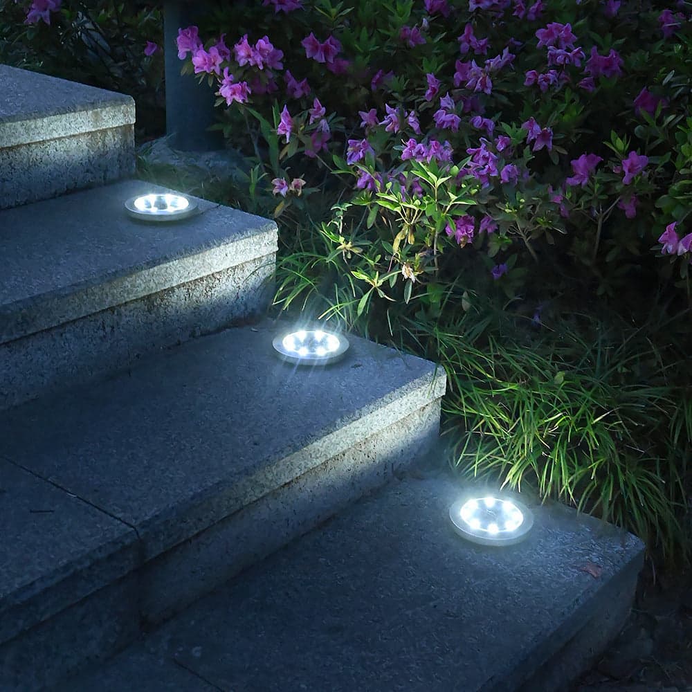 Solarbetriebene Decklichter, Solar Decklichter für den Außenbereich 50 Stunden Beleuchtung, für Landschaft, Gehweg, Rasen, Stufen, Decks, Weg, Gartenstufen, Zäune, Gartendekorationen