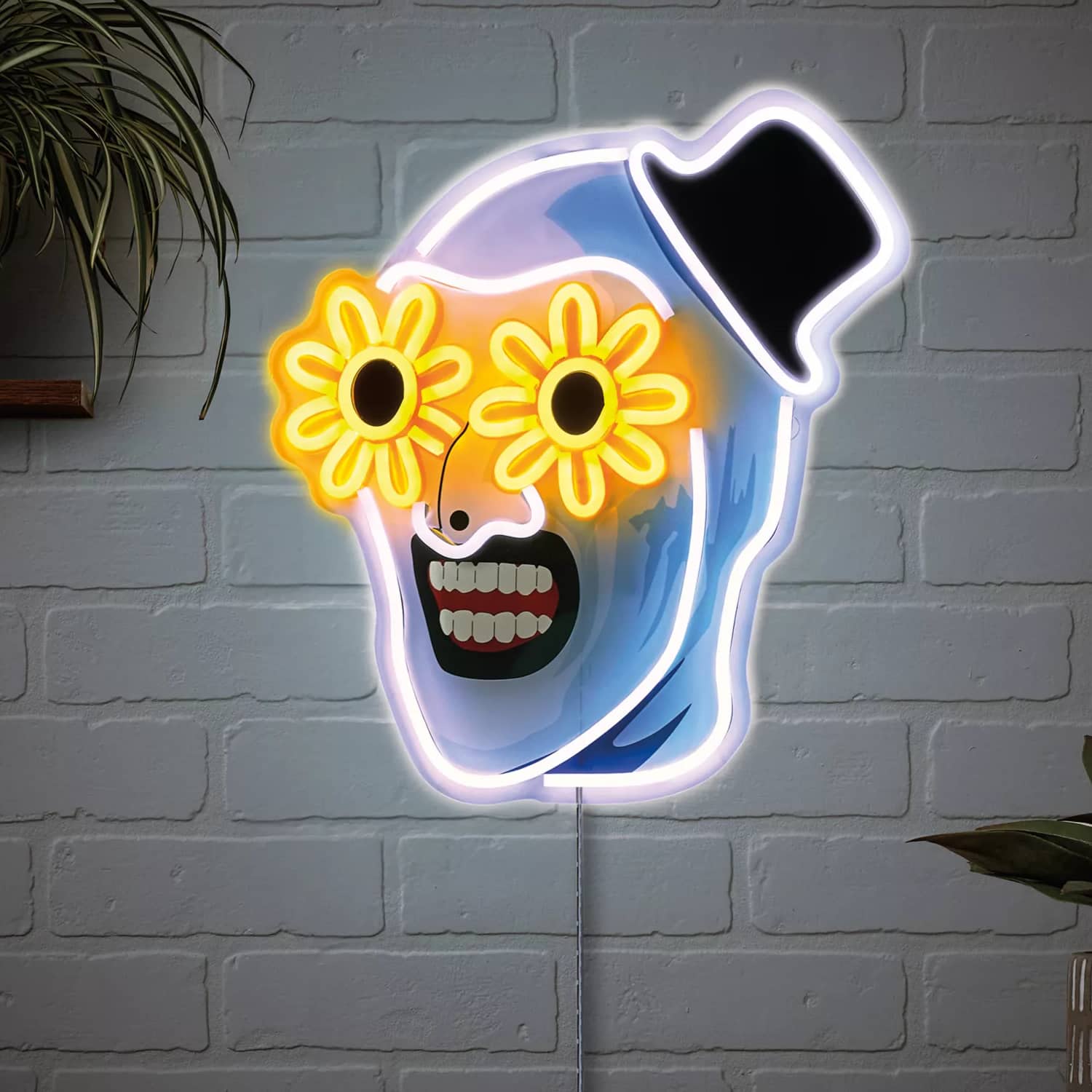 Art the Clown Neon LED Light Terrifier Horror Neon Sign, Dimmable & Multi-Mode Halloween Decor, Wall-Mounted or Freestanding Light for Living Rooms, Cafes, and Creative Spaces
