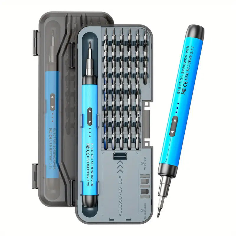 46-in-1 Precision Electric Screwdriver Set | Compact, Quiet, Rechargeable | High Torque & Long Battery Life for Home Repairs
