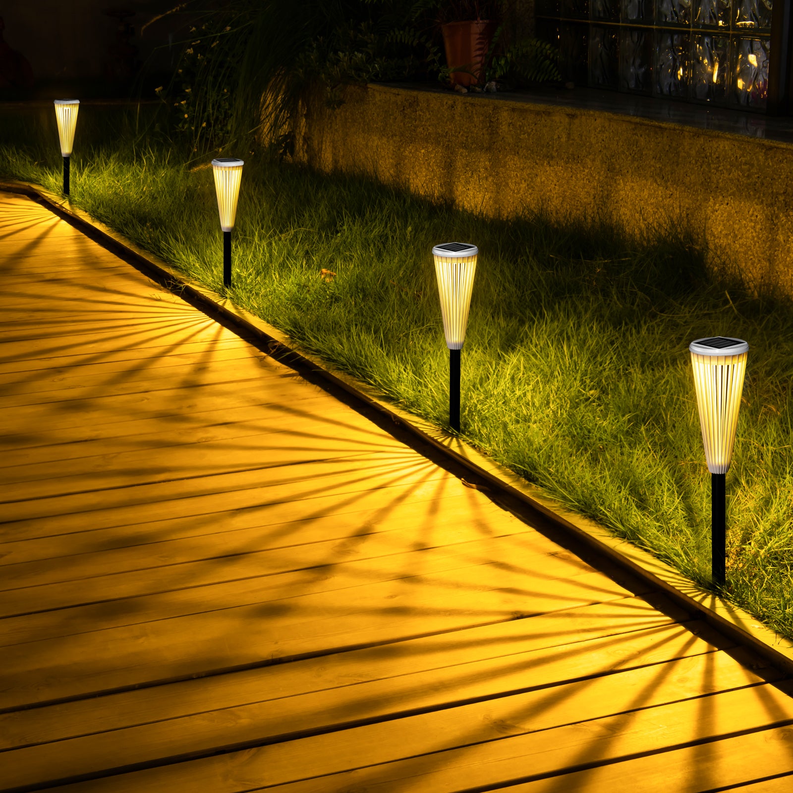 Solar Hollow Garden Light – Outdoor Landscape Stake Lamp for Lawn & Yard Decor | Dual Light Modes: Warm White & Cool White
