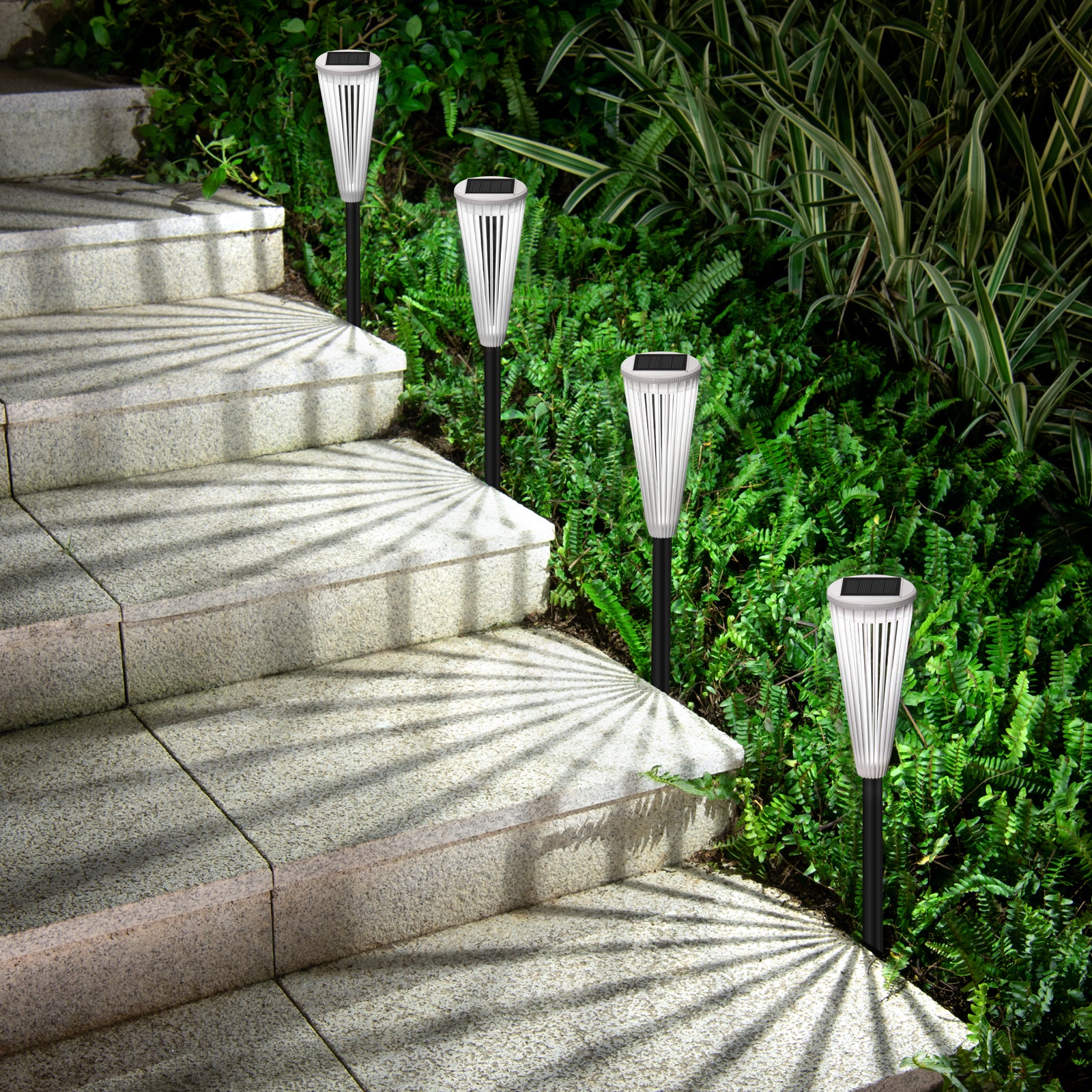 Solar Hollow Garden Light – Outdoor Landscape Stake Lamp for Lawn & Yard Decor | Dual Light Modes: Warm White & Cool White