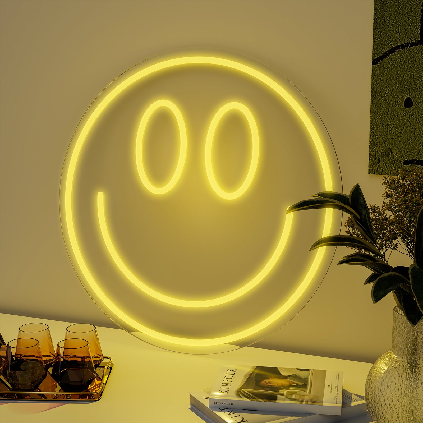 Bring the Happy Vibes Home – Smiley Face Neon Light That Glows with Positivity