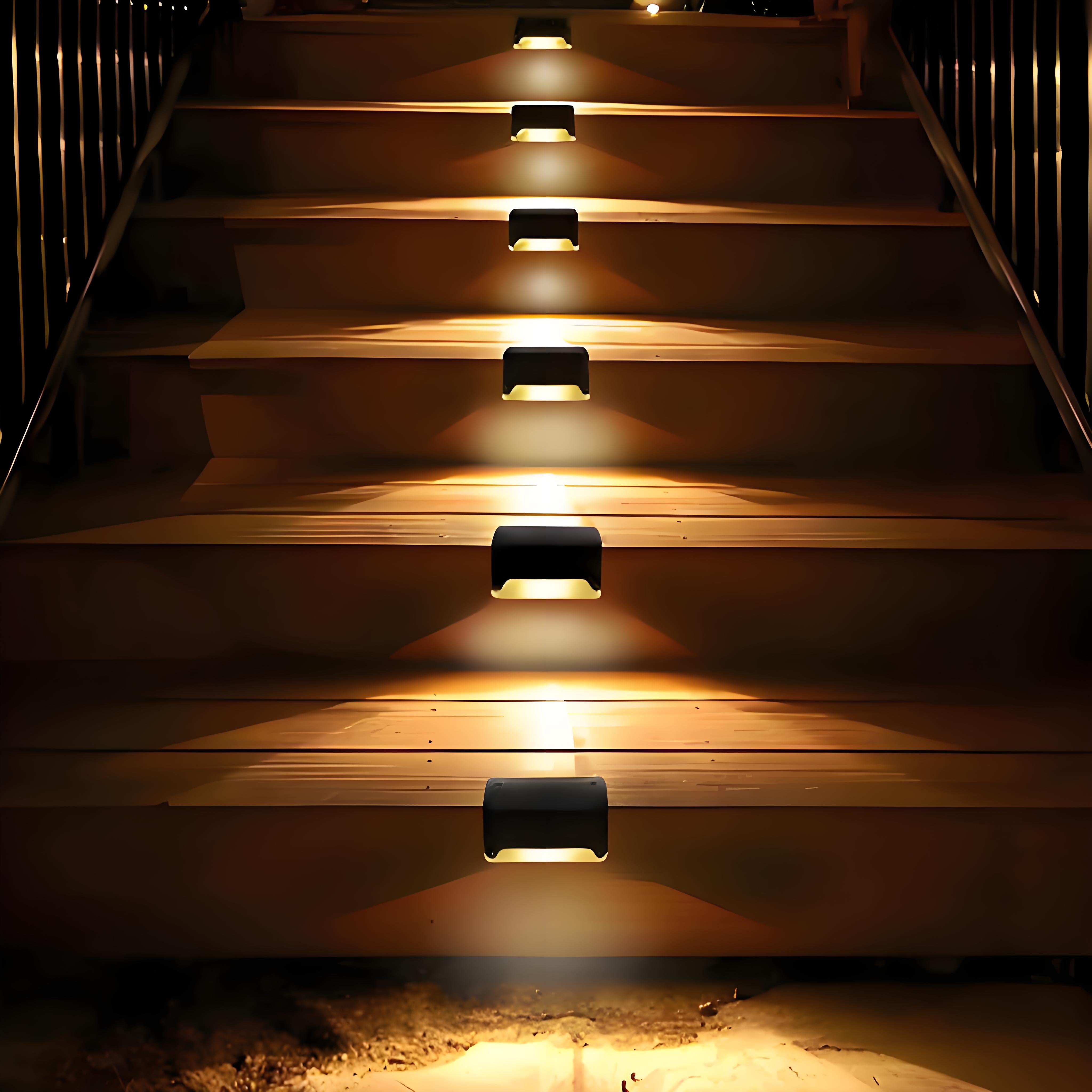 Waterproof Solar Step Lights for Garden, Staircase, Balcony & Fence | Outdoor Landscape LED Lighting