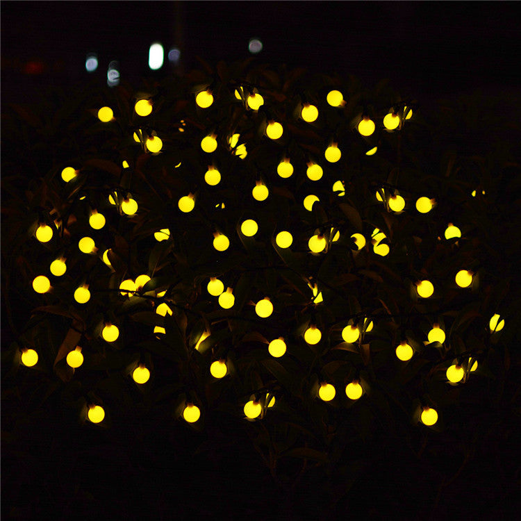 Quntis Solar-Powered LED String Lights, IP54 Waterproof Globe Fairy Lights,Perfect for Outdoor Garden, Patio, and Christmas Decorations