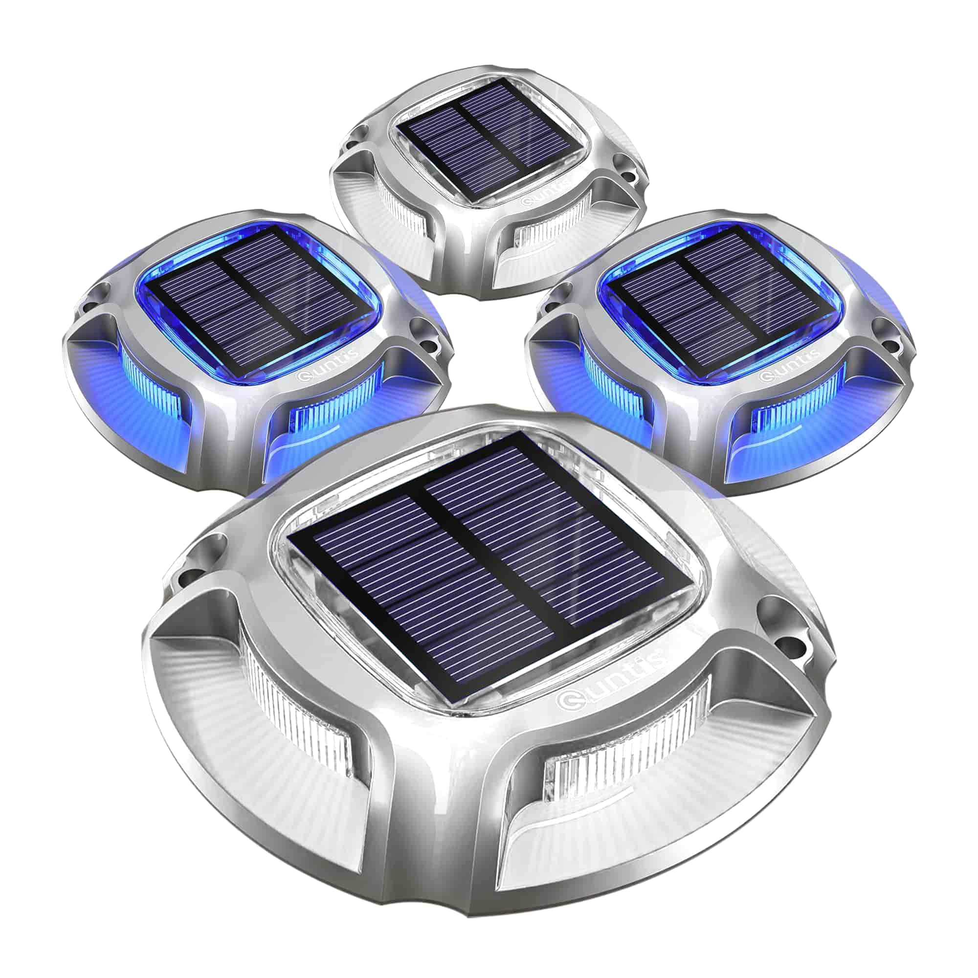 Quntis Solar Deck Lights – 2 Colors in 1, Waterproof LED Outdoor Lights for Patio, Steps, Stairs, Garden, Pathway, Yard, Porch, Landscape Decor