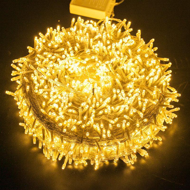 Quntis LED Plug-In Twinkling Starry String Lights – 164ft (50m) with 400 Lights for Outdoor Christmas & Holiday Decoration, Garden & Patio Lighting