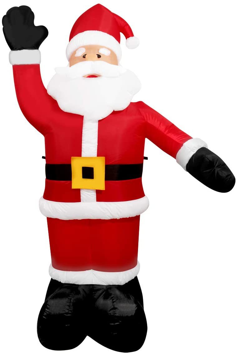 2,4 m Wackelnder Inflatable Santa – LED-beleuchtete Weihnachtsbegrüßungsdekoration