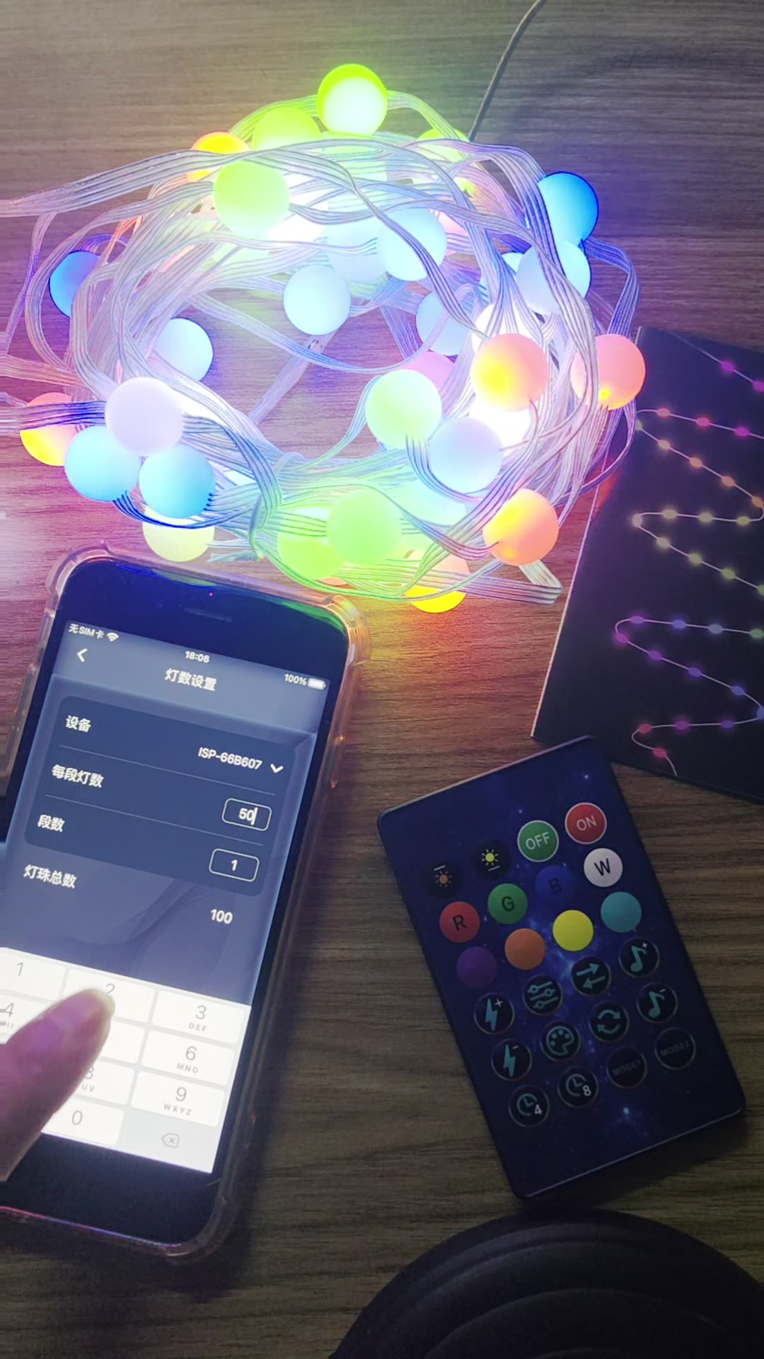 Quntis IP68 RGBグローブストリングライト、防水屋外ピクセルコントロールライト、Bluetoothアプリ対応 - クリスマス、ホリデー、キャンプの雰囲気に最適