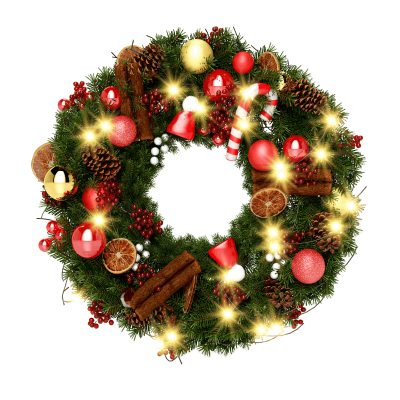 装飾的なクリスマスリース - 40個のLEDライトと8つのモードでお祝いの魅力 装飾的なクリスマスリース - 40個のLEDライトと8つのモードでお祝いの魅力