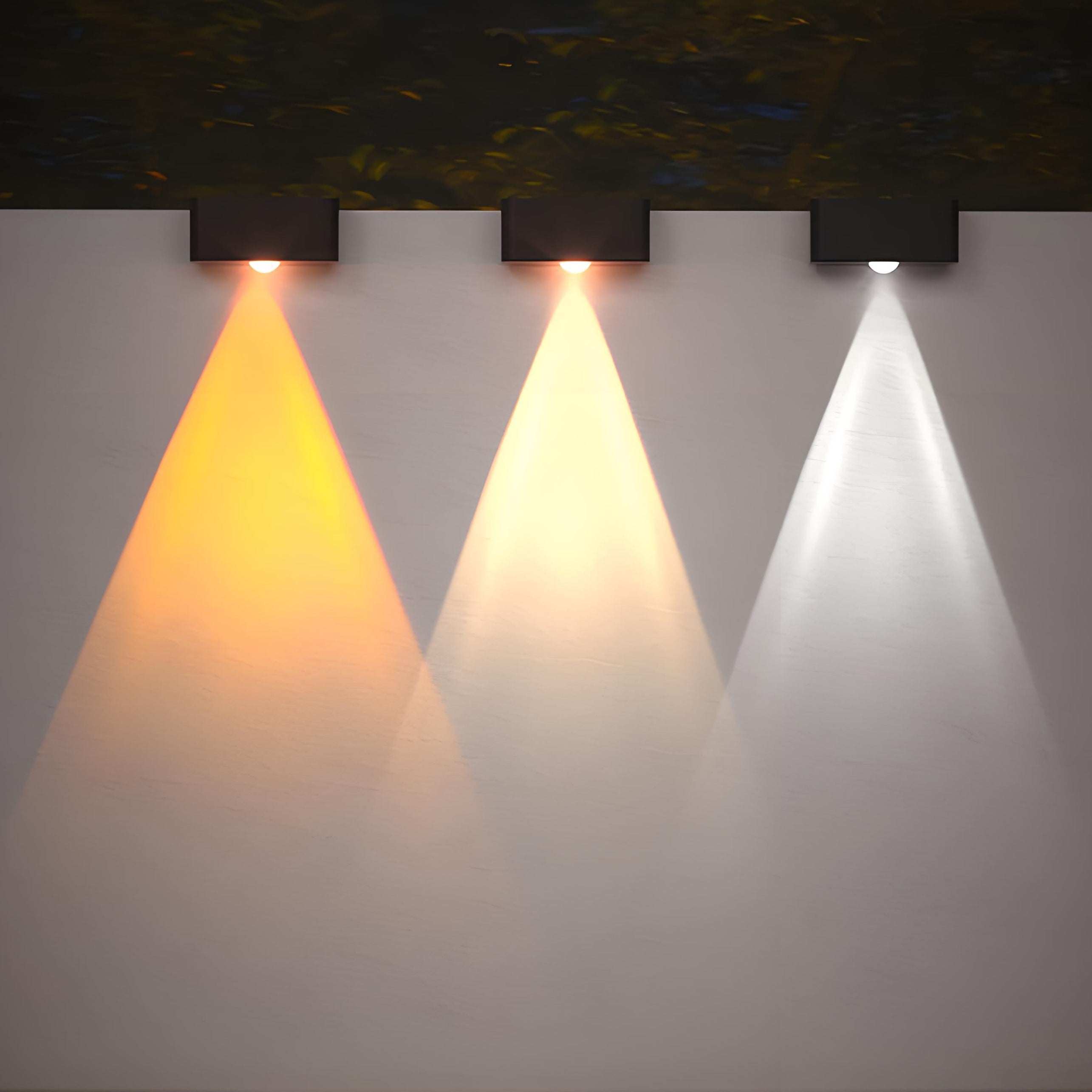 Solar Outdoor LED Wall Lights Waterproof Step Lights Fence Decorative Wall Washer Lights for Patio, Garden, Pathway, and Railing Ambience