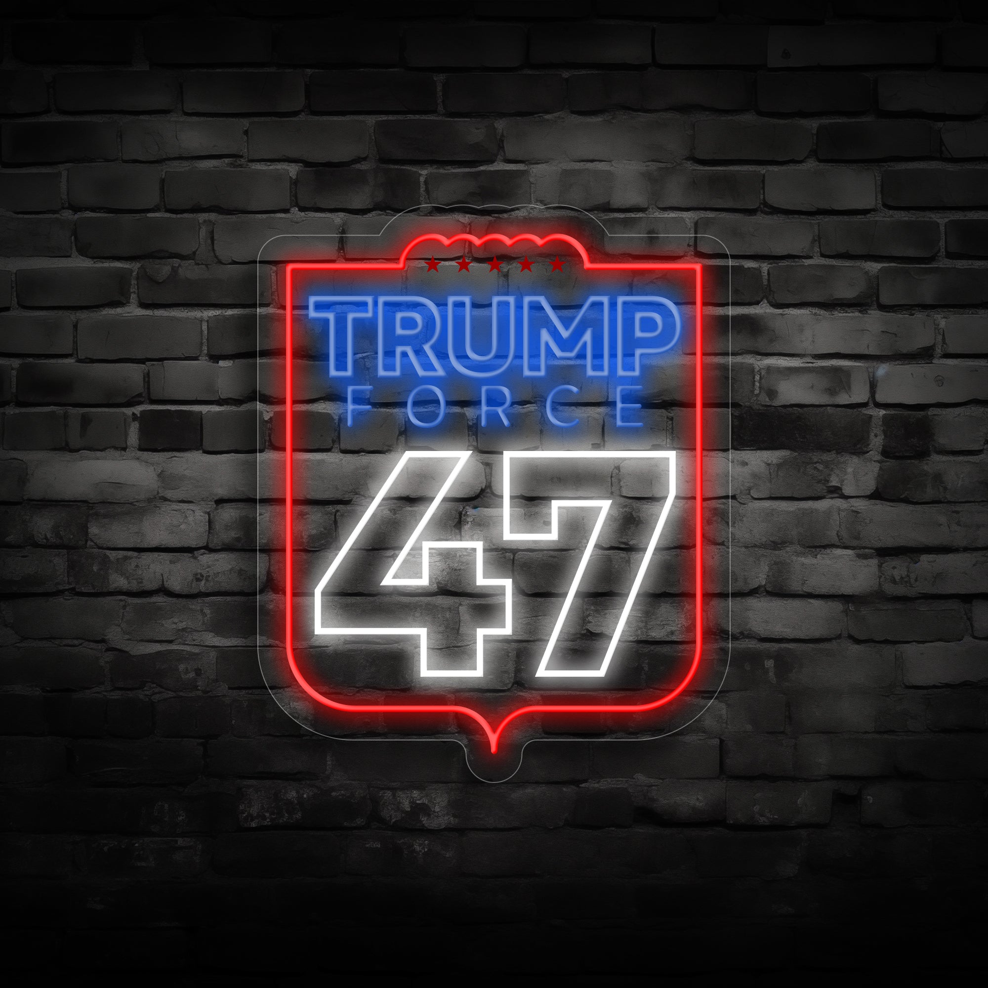 Trump 47 Neon Sign Bright LED Light Up Sign for Election 2024 Decor, Patriotic USA Election Sign, Perfect for Politics Office Decor!