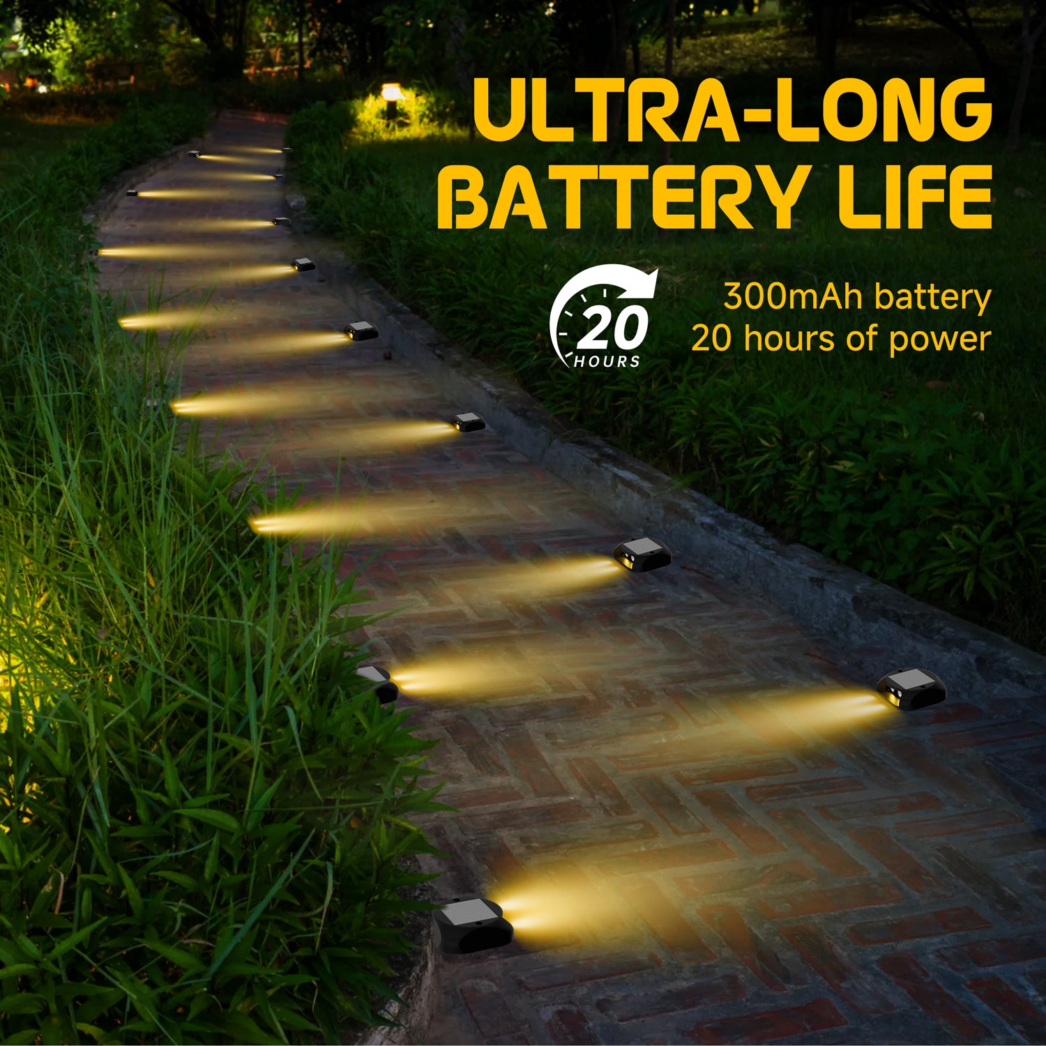 Quntis Solar Deck Lights, IP65 Waterproof Solar Pathway Lights, Dusk to Dawn Solar Lights Outdoor, High Visibility Solar Step Lights for Dock Driveway Garden Walkway Stair Yard