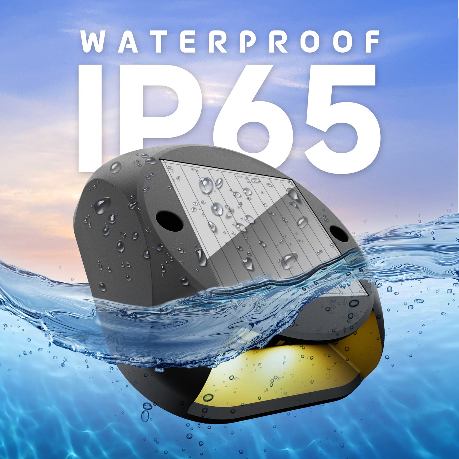 Quntis Solar Deck Lights, IP65 Waterproof Solar Pathway Lights, Dusk to Dawn Solar Lights Outdoor, High Visibility Solar Step Lights for Dock Driveway Garden Walkway Stair Yard