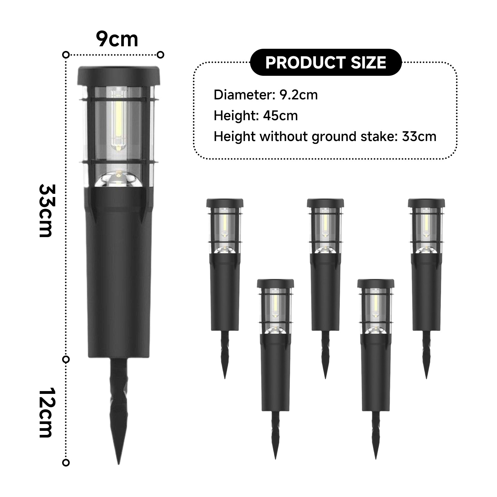 Quntis Solar Pathway Lights Outdoor, Waterproof Landscape Lights, Tungsten Filament Ground Stake Lights,IP65 Solar Garden Lights for Yard, Walkway, Driveway, Patio – Up to 14 Hrs Dusk-to-Dawn Lighting
