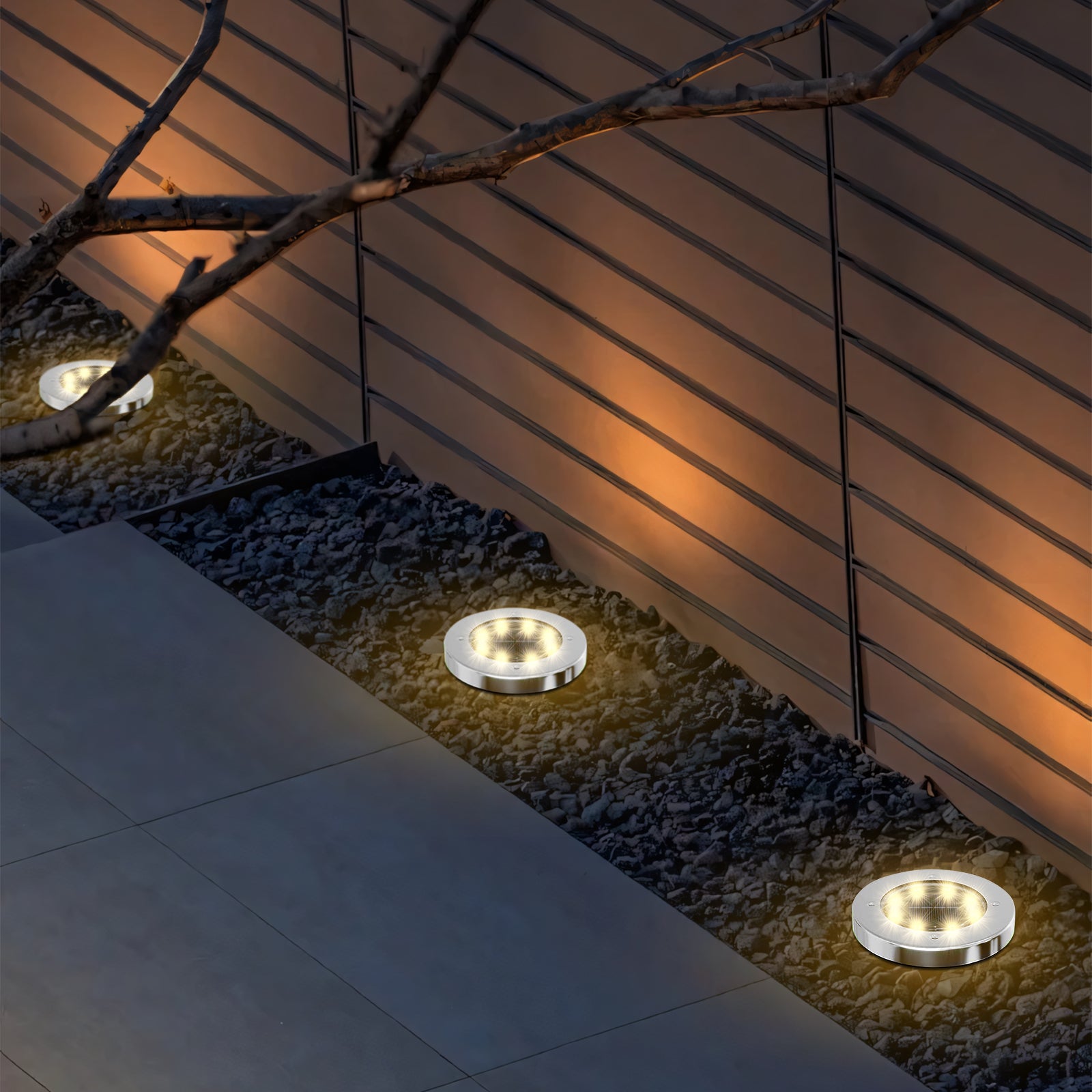 Solarbetriebene Decklichter, Solar Decklichter für den Außenbereich 50 Stunden Beleuchtung, für Landschaft, Gehweg, Rasen, Stufen, Decks, Weg, Gartenstufen, Zäune, Gartendekorationen