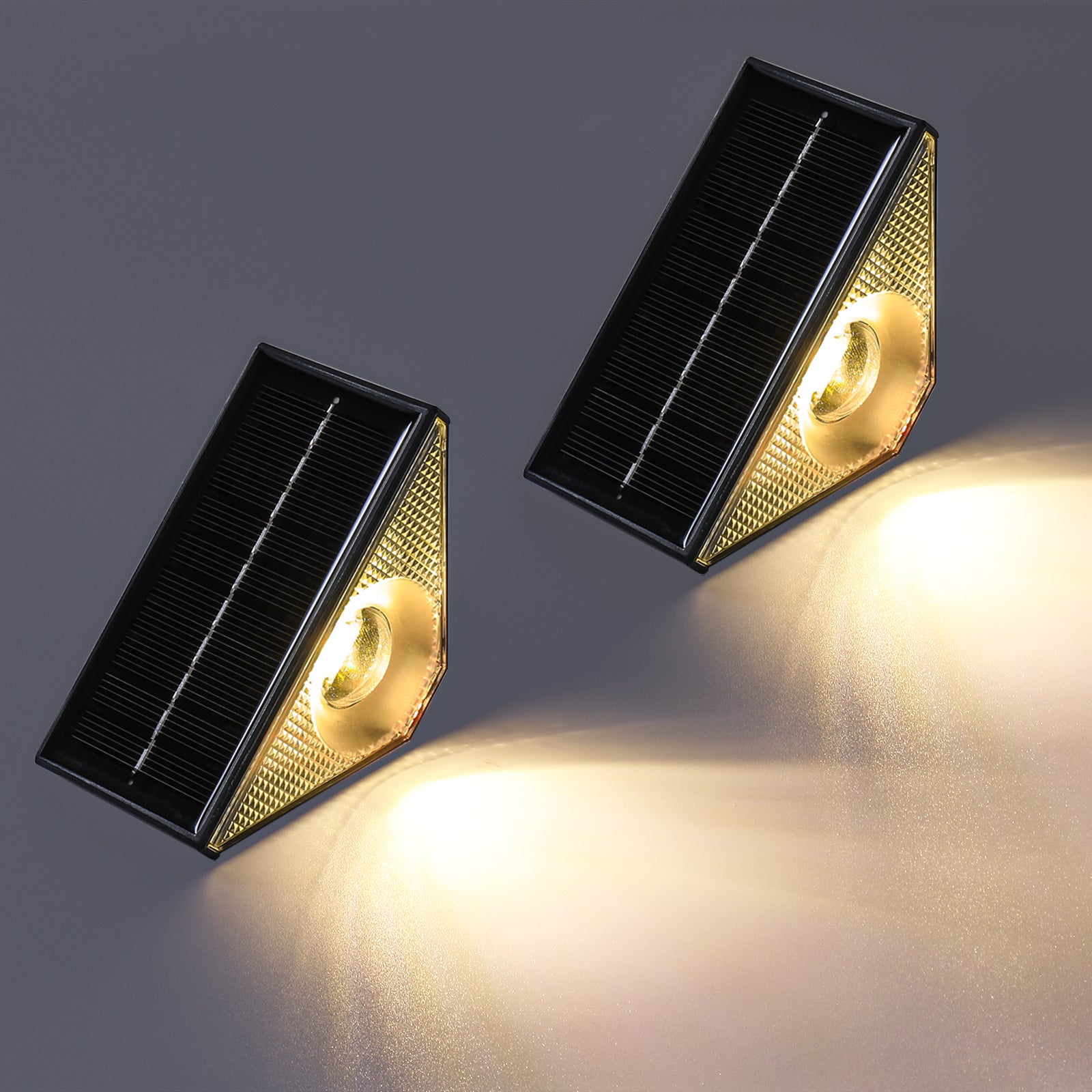 2 Pezzi Luce Solare da Passo Automatica Accensione/Spegnimento IP67 Impermeabile Luce da Deck Bianco Caldo Set da 6 Pezzi Illuminazione Notturna Adatta per Cortile Giardino Viale Portico Sentiero Piscina