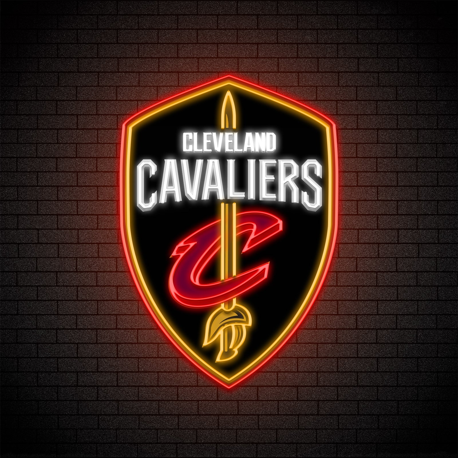 Cleveland Cavaliers Logo Neon Sign – LED Wall Light for NBA Fans, Game Room, Bar, or Man Cave Decor
