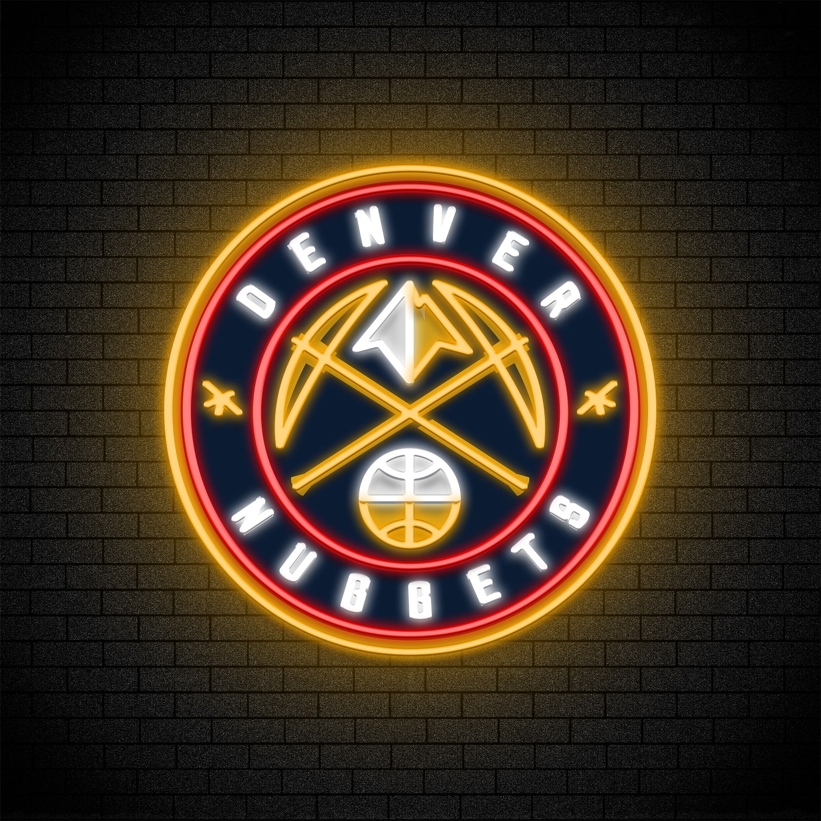 Denver Basketball Neon Sign – LED Wall Light Inspired by the Mile High Team Spirit for Bedroom, Bar, or Fan Cave Decor