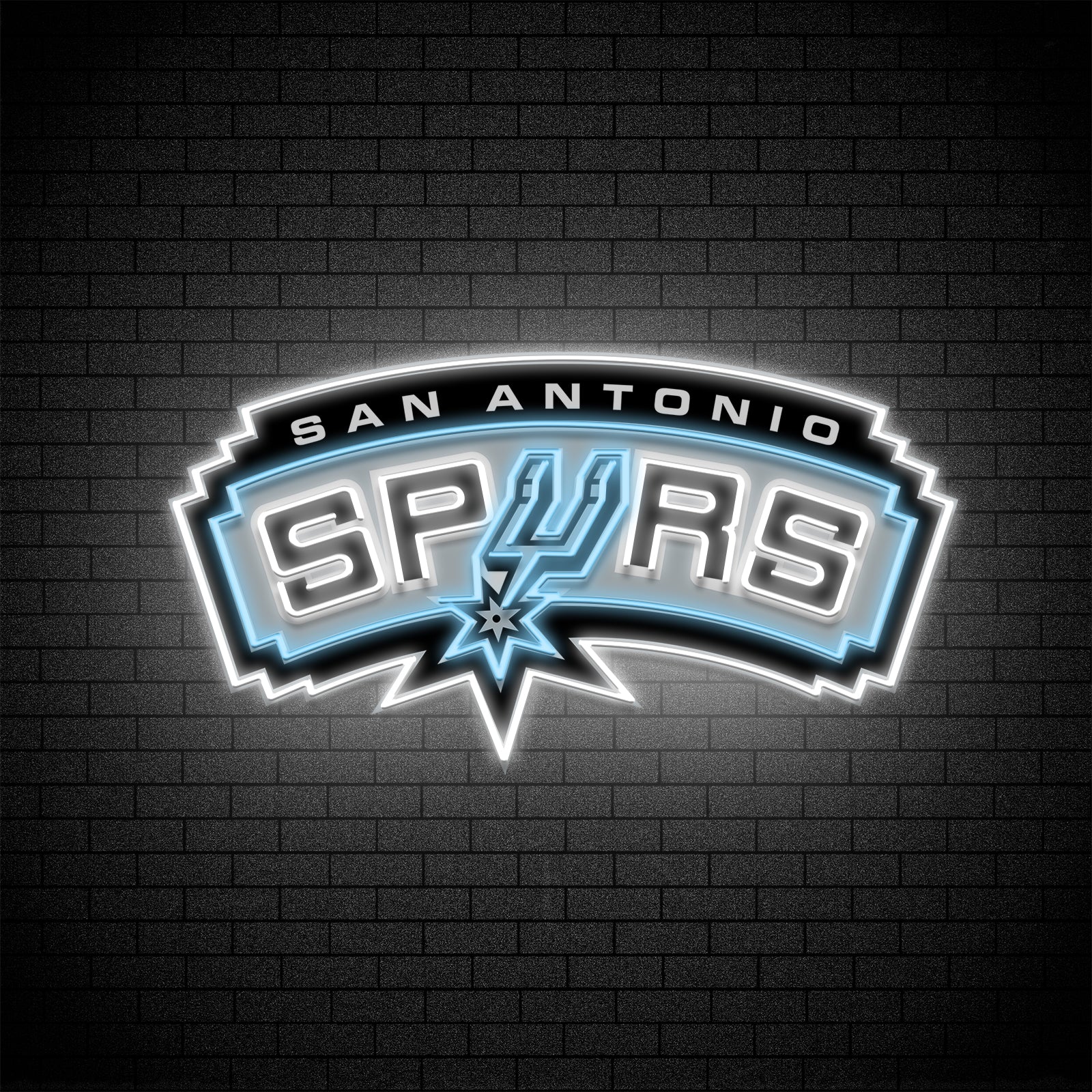 SA Hoops Neon Sign – San Antonio Basketball Inspired LED Wall Light for Bar, Bedroom, or Fan Cave