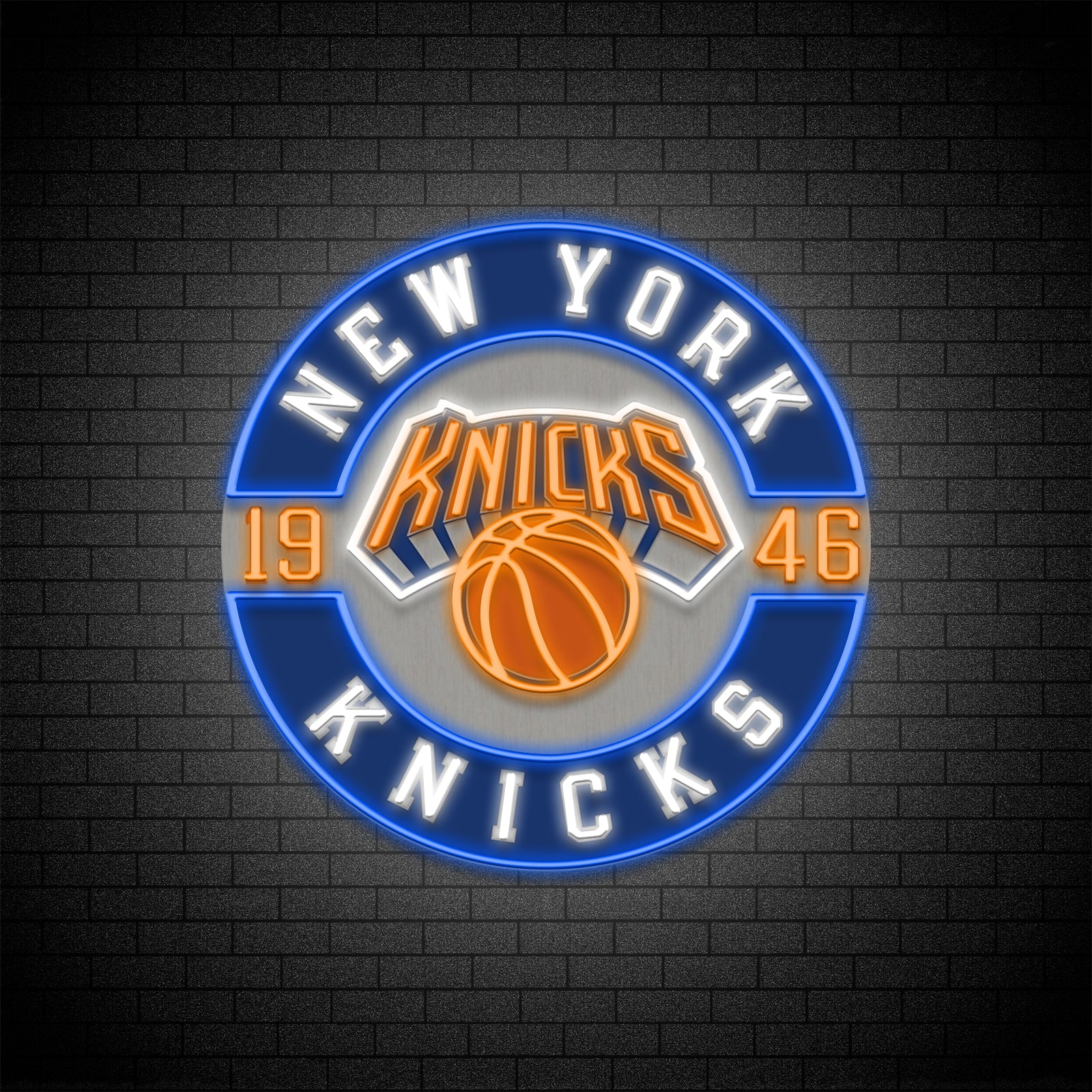 NY Hoops Neon Sign – LED Basketball Wall Light Inspired by New York City Game Night Vibes