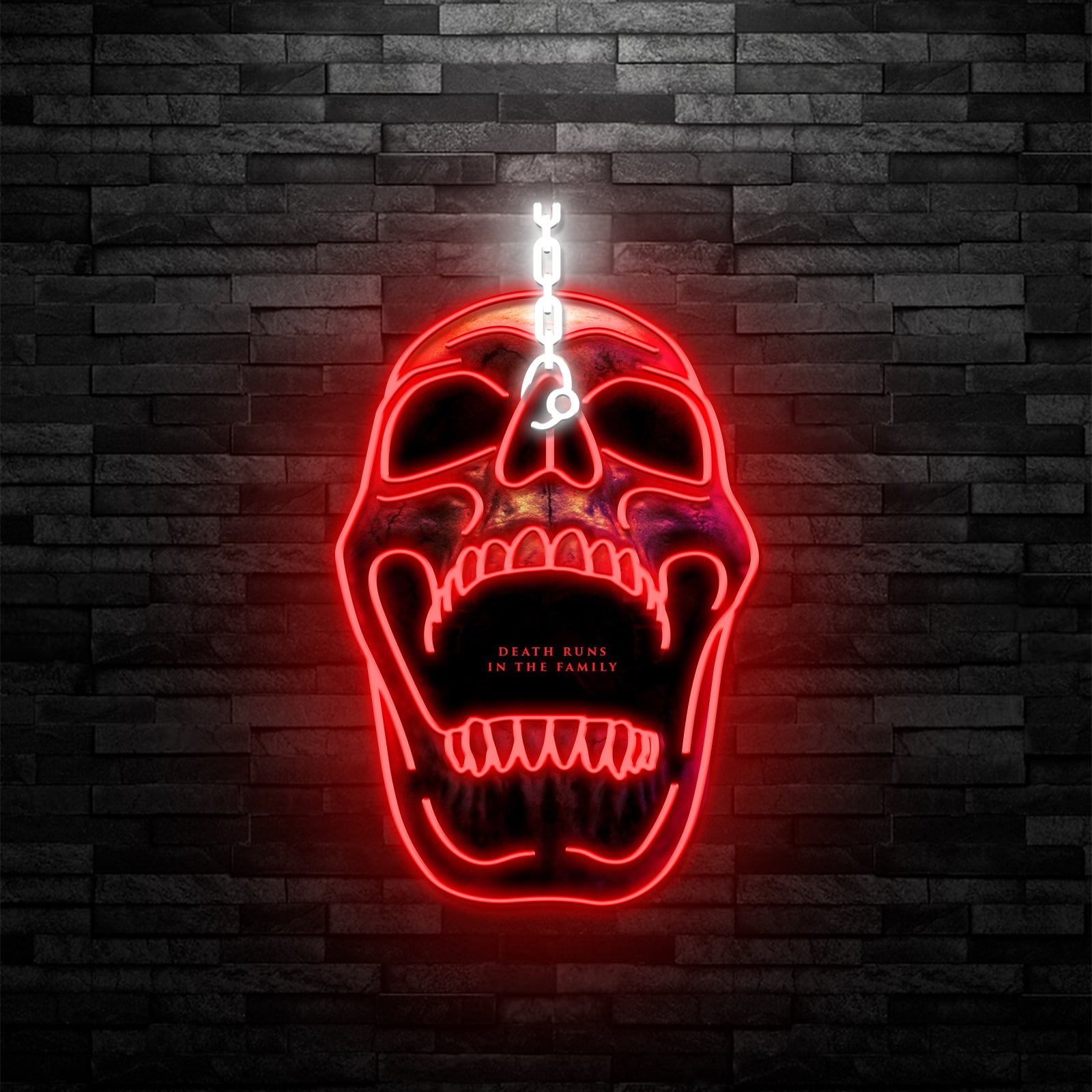 Final Destination Neon Sign – Halloween Movie LED Wall Light, “Death is Coming” Scary Spirit Halloween Decor