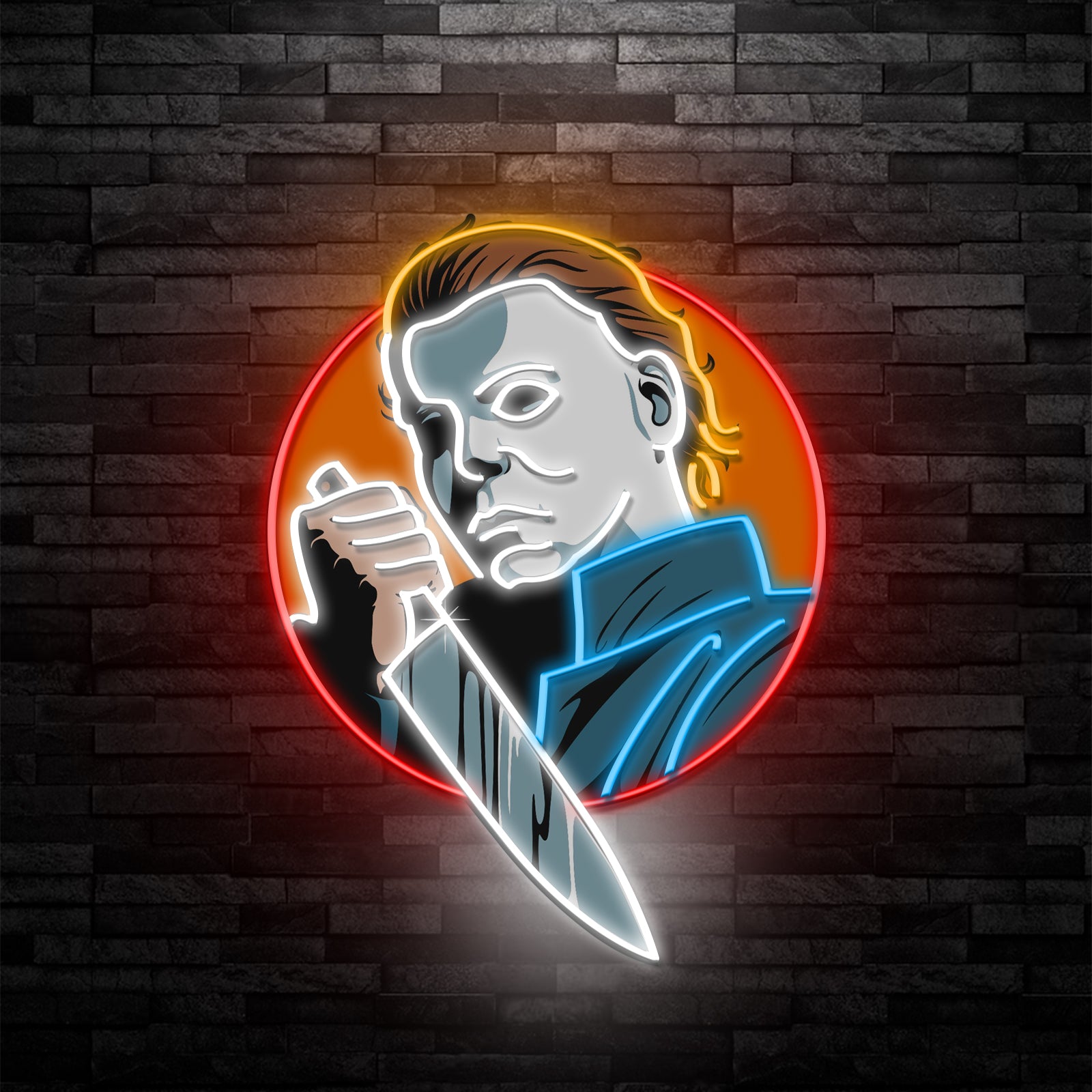 Halloween Michael Myers LED Neon Sign – Horror Movie Wall Light for Spooky Home & Party Decor