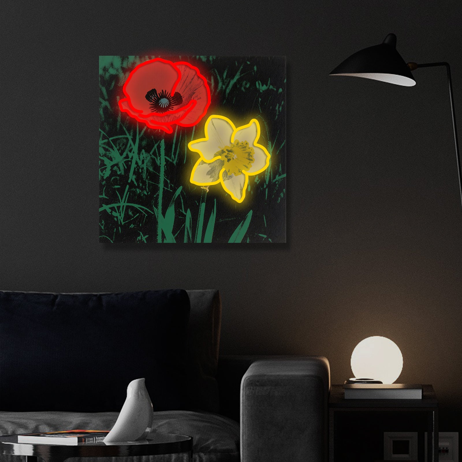 Brighten Any Room with Neon Flower Wall Art – Perfect Gift for Home & Art Lovers