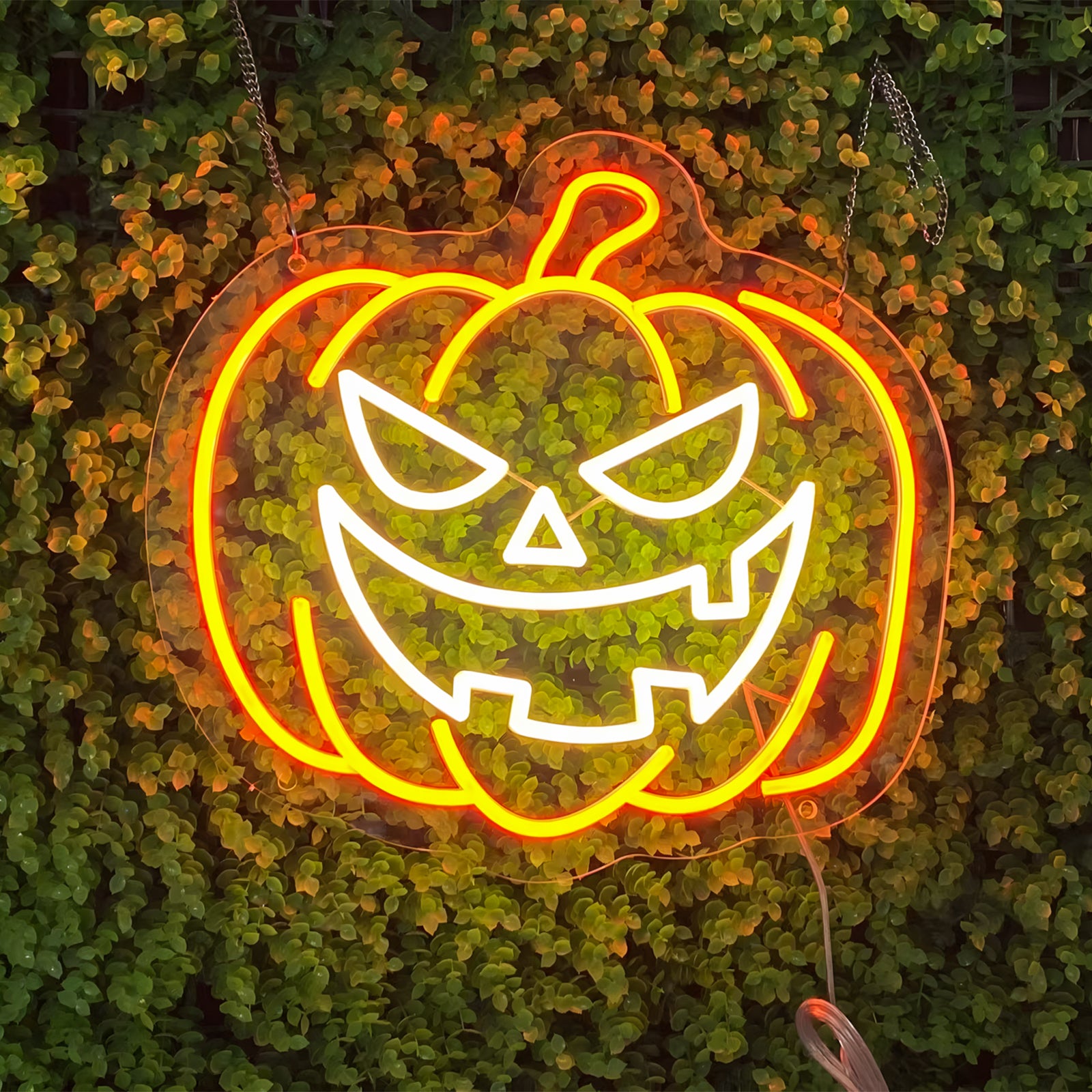 Pumpkin Neon Sign – Vibrant Jack-O’-Lantern LED Neon Light for Halloween Decorations, Party Wall Decor & Haunted Home Ambience