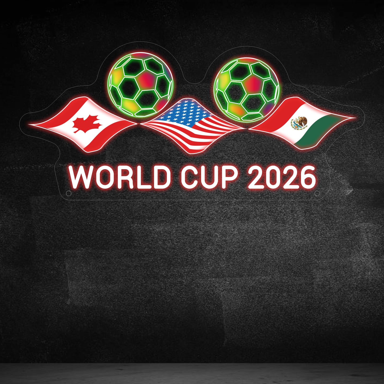2026 World Cup LED Neon Sign - Light Up The Pitch For Your Ultimate Sanctuary