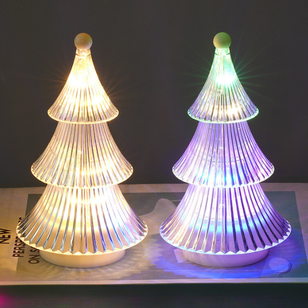 3-уровневая рождественская ночная лампа ¨C алмазная кристальная башня, работающая от батареек, для спальни и праздничного декора