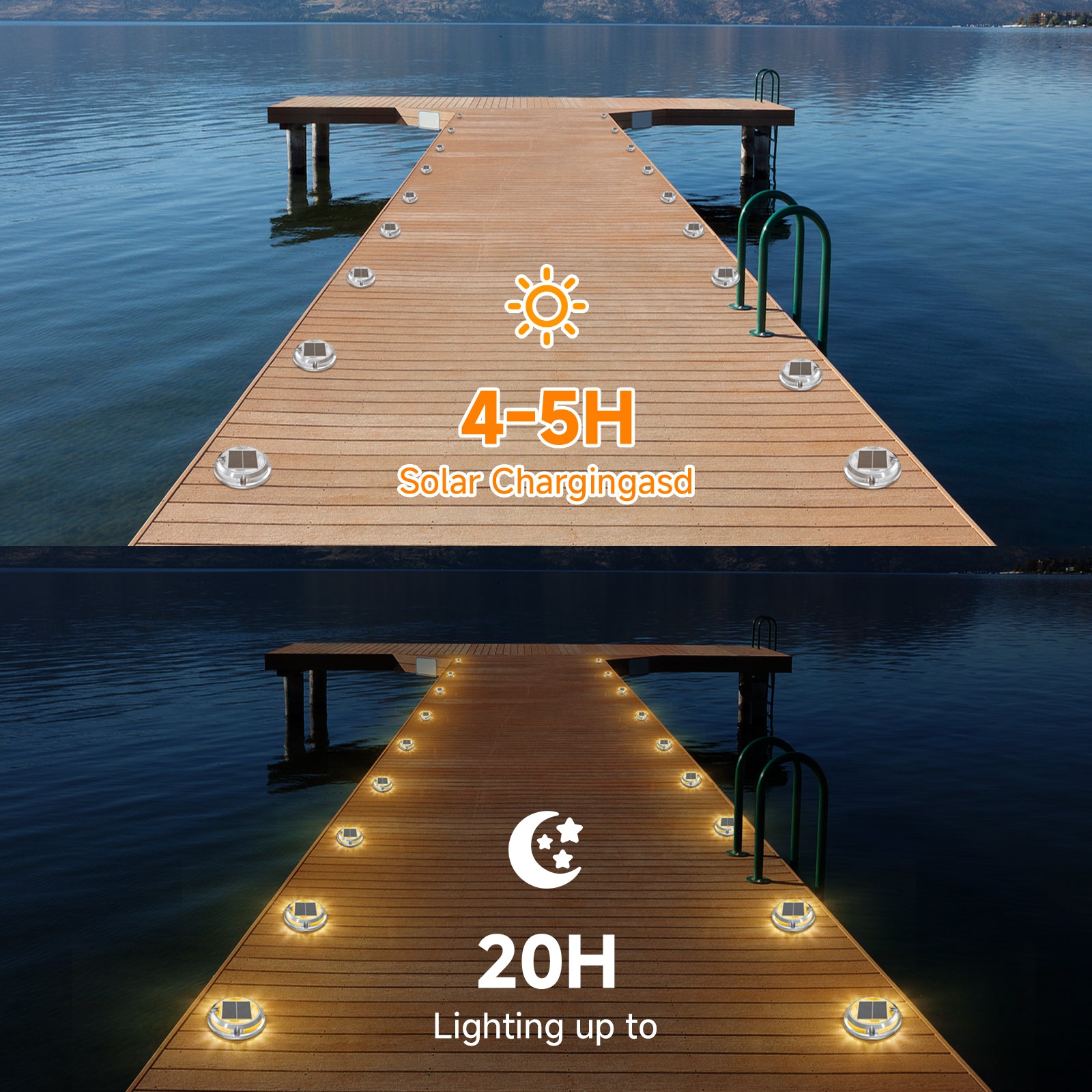 Quntis RGB Solar Deck Lights für Weihnachten, 11 Beleuchtungsmodi Solar Auffahrtslichter Außen wasserdicht IP68, Solar Stufenlichter für außen, Solar betriebene Decklichter für Treppen, Gehwege 4er Pack