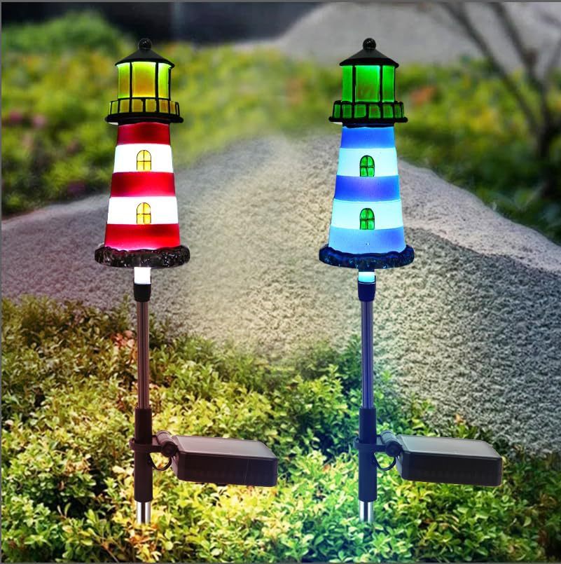 Solar-powered LED Outdoor Garden Decorative Light, Waterproof Ground Stake Light, Pathway Landscape Lamp for Parks
