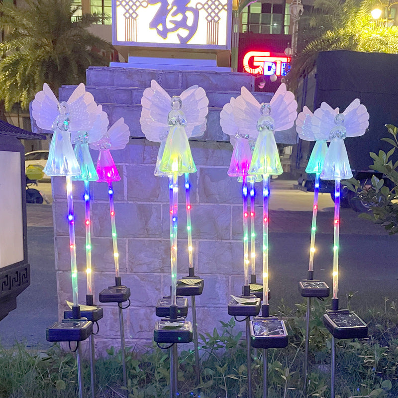 Quntis IP65 LED Solar Angel Lights – Waterproof Outdoor Christmas Decoration Stake Lights, Holiday Lawn & Garden Solar Lamps, Yard & Patio Lighting