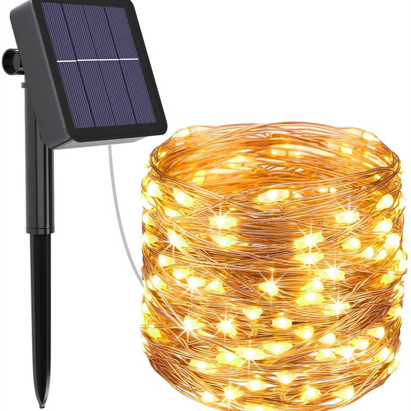 Quntis LED Solar Copper Wire String Lights – Waterproof Outdoor Garden & Patio Xmas Lights for Festive Holiday Decor