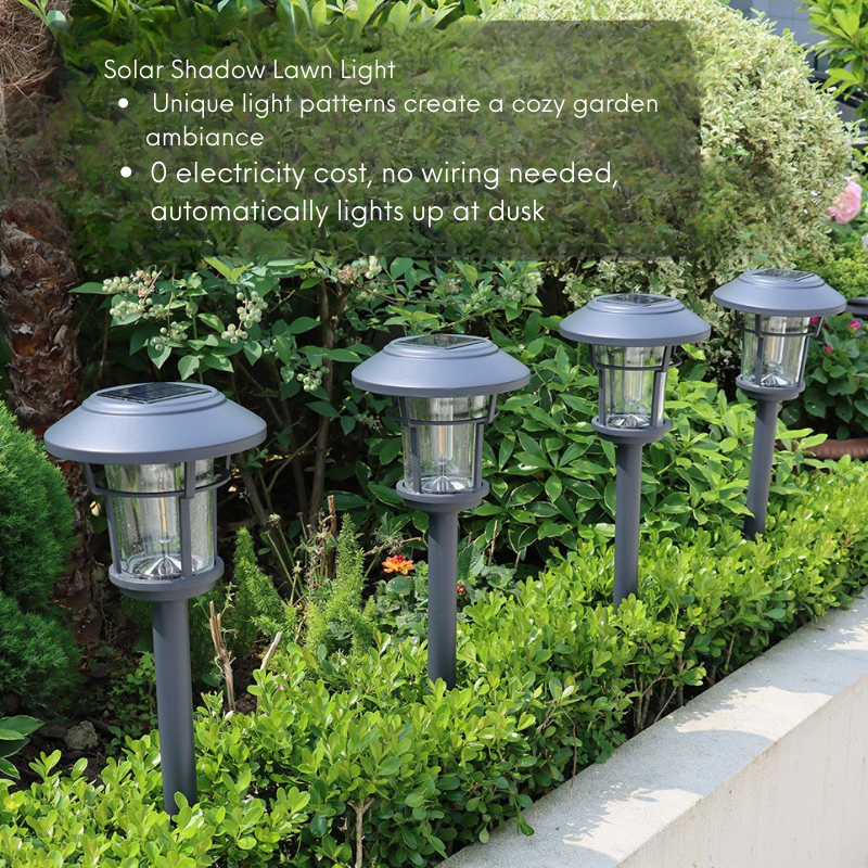 Outdoor Solar Stake Light – Warm White LED, IP65 Waterproof, Clear Glass & Aluminum Housing