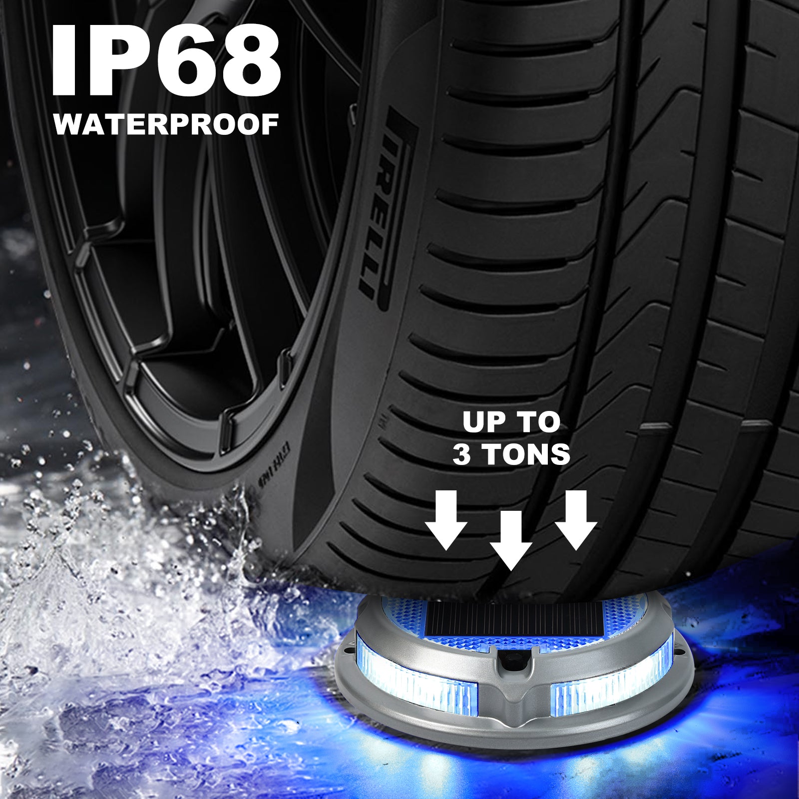 Solar Deck Lights – RGB wasserdichte IP68 Außen-LED-Lichter für Wege & Garten