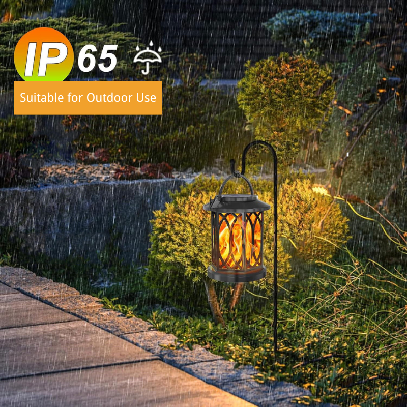 3-in-1 Solar Flame Lantern – Outdoor Hanging,Ground Stake & Camping Light,Waterproof Flickering Torch for Garden, Patio, Pathway