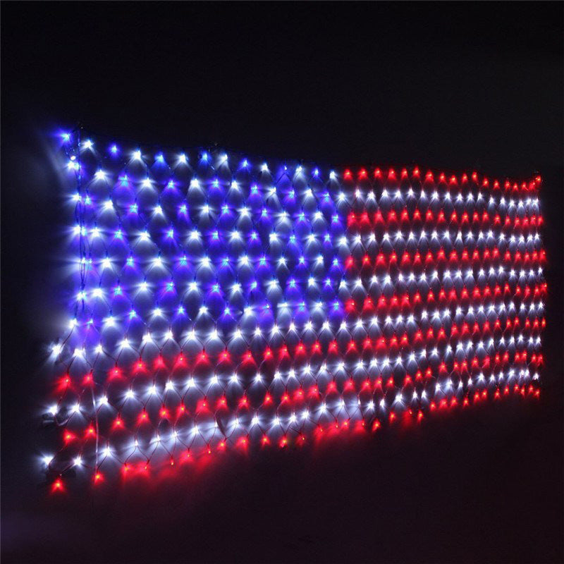 Waterproof LED American Flag Lights – Perfect for 4th of July, Memorial Day, Independence Day, Christmas, Garden, Yard, and Holiday Decorations