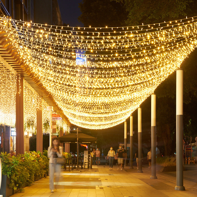 Quntis LED Plug-In Twinkling Starry String Lights – 164ft (50m) with 400 Lights for Outdoor Christmas & Holiday Decoration, Garden & Patio Lighting