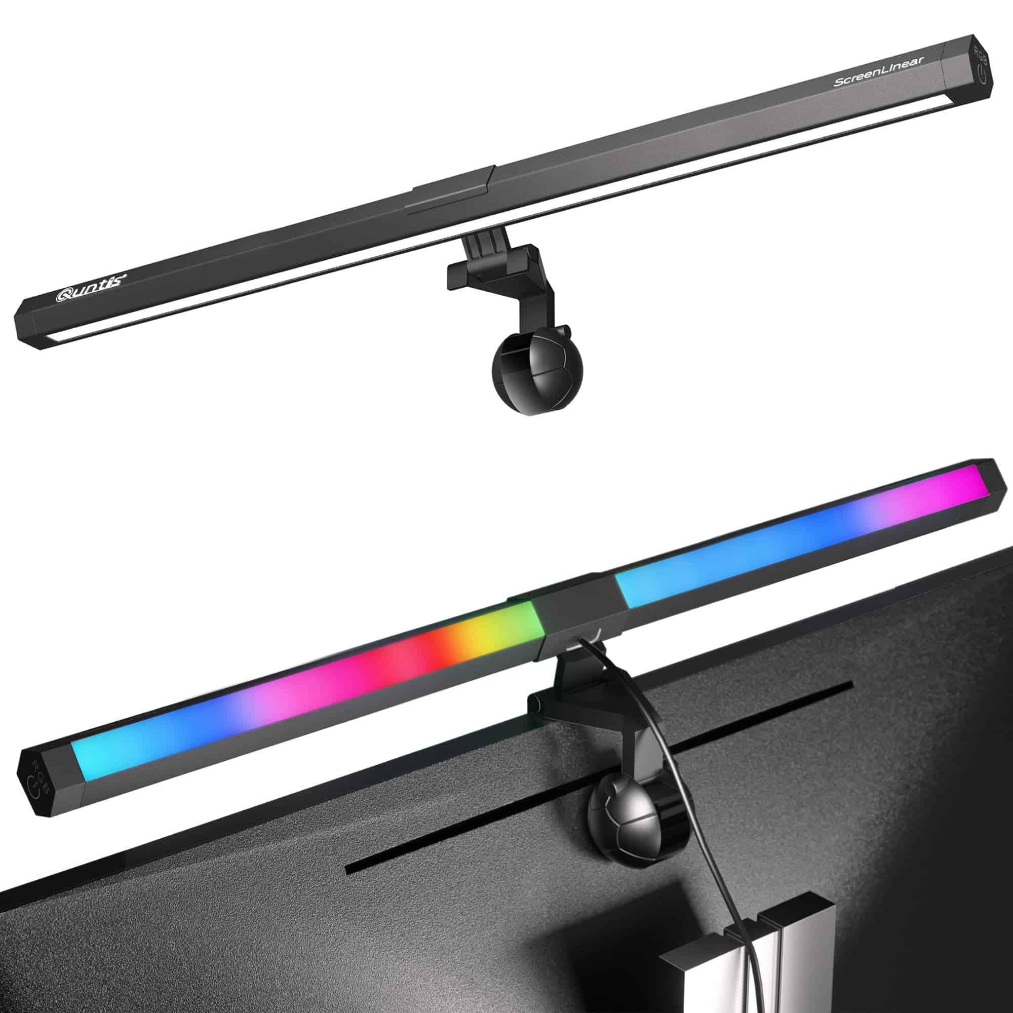 Quntis 19.7" RGB Monitor Light Bar 15 Modes, GlareFree & EyeCare