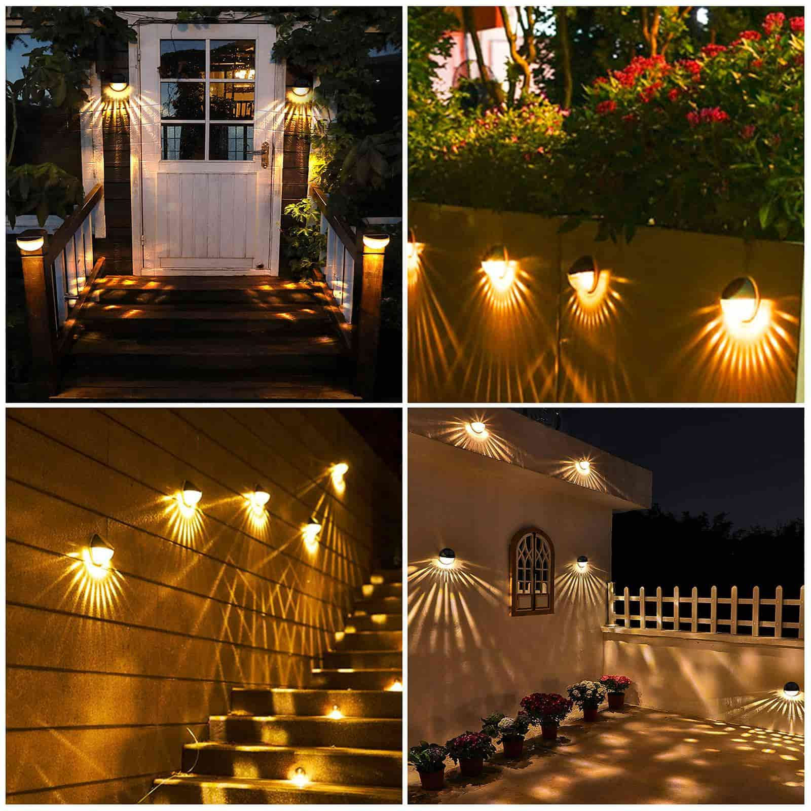 Outdoor Semicircle IP65 Waterproof Solar Light for Garden Decorative (4pack) - Quntis