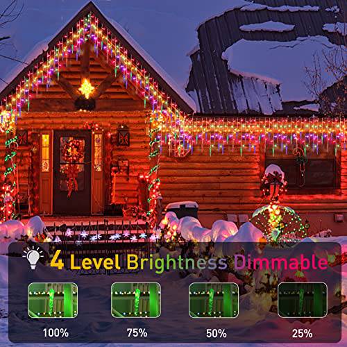 32.8ft 400 LED 80 Drops Icicle String Icicle Lights, 11 Modes (Multicolor to Cool White) - quntis-service
