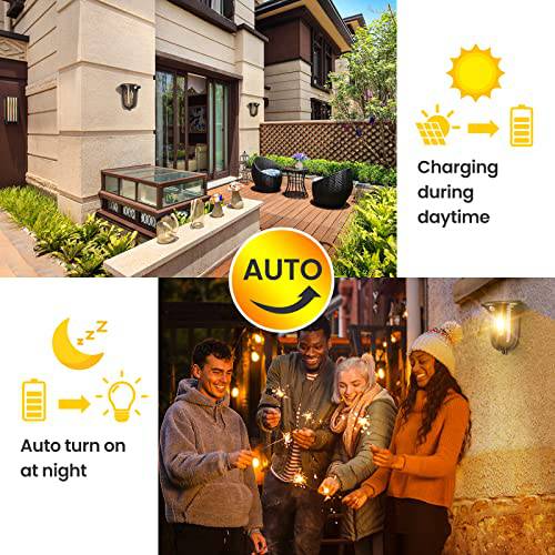 2 Pack Advanced Motion Sensor Solar Lights Wall Sconces - quntis-service