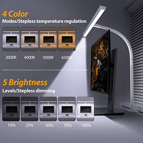 31.5" Super Wide Monitor Light with No Glare,Auto-Dimming &Brightness Adjustment Architect Table Lamp - quntis-service