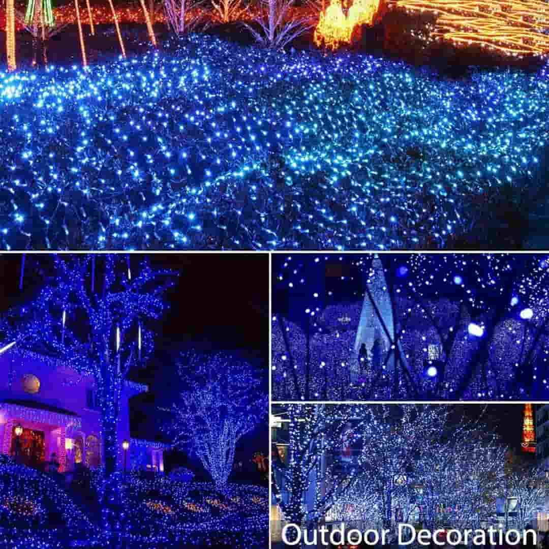 131ft 300-LED Waterproof Decoration Lights 8 Modes -Blue White - Quntis