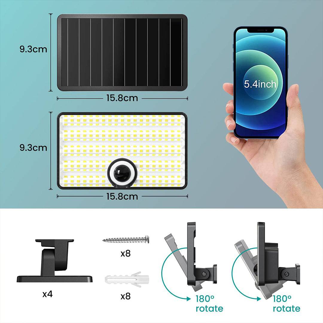 120°Wide Angle Illumination 85 LEDs Outdoor Solar Sensor Motion Flood Lights - quntis-service